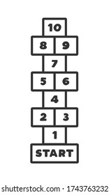 Antecedentes de la Ilustración del vector de juego de salto de Hopscotch