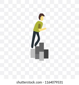 Hopscotch vector icon isolated on transparent background, Hopscotch logo concept