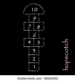 hopscotch ,vector illustration