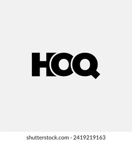 HOQ letter monogram typography logo vector