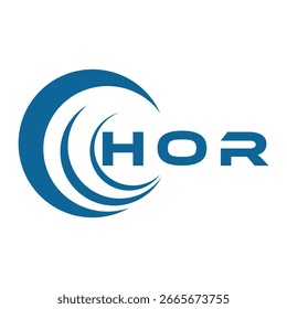 Diseño de letra HOR. Diseño del logotipo de la tecnología de la letra de HOR en un fondo blanco. HOR Diseño de logotipo de monograma para un emprendedor y negocio.