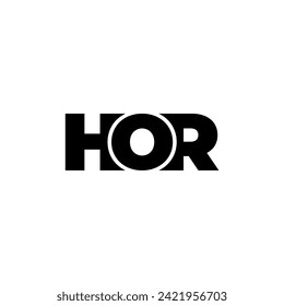 HOR letter monogram typography logo 