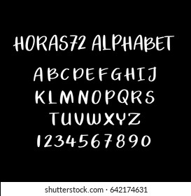 Horas72 vector alphabet uppercase characters. Good use for logotype, cover title, poster title, letterhead, body text, or any design you want. Easy to use, edit or change color. 