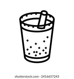 horchata mexican cuisine line icon vector. horchata mexican cuisine sign. isolated contour symbol black illustration