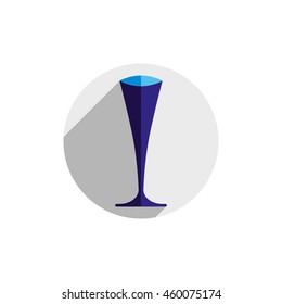 HoReCa graphic element, sophisticated champagne glass. Alcohol theme conceptual symbol, for use in advertising.