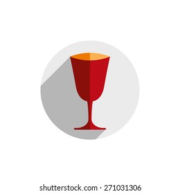 HoReCa graphic element, sophisticated vector champagne glass. Alcohol theme conceptual symbol, for use in advertising.