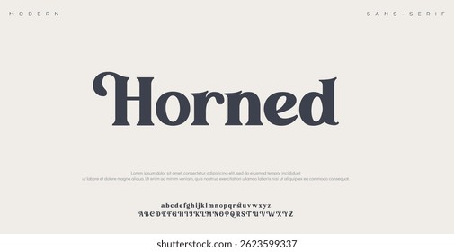Hored Modern alphabet letters font logo. Typography luxury minimal lettering fonts decorative wedding vintage retro logos. vector illustration