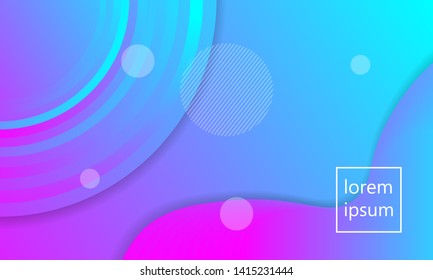 Horisontal modern wave fluid background template with gradient blue, pink, purple gradation for promotional. Suitable for comercials internet web banner, flyer,poster and brochure.