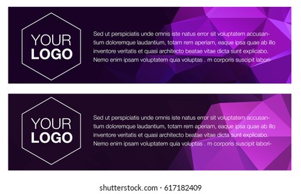 Horisontal polygonal banners