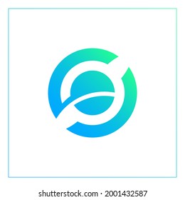 Horizen cryptocurrency colorful gradient logo. Isolated on white.