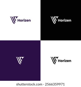 "Horizen - A Cutting-Edge Modern and Minimalist Logo Design, Perfect for Contemporary Branding Solutions, Featuring Elegant Typography, Clean Aesthetics, and Versatile Design for Startups, Corporate 

