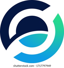 Icono vectorial del logotipo de la moneda de un símbolo del horizonte