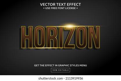 Horizon 3D editable text effect template