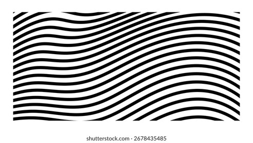Horizon Abstrakte Kurve parallele Streifen im Hintergrundrahmen
