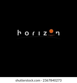  horizon, abstract typography motivational quotes modern design slogan. 