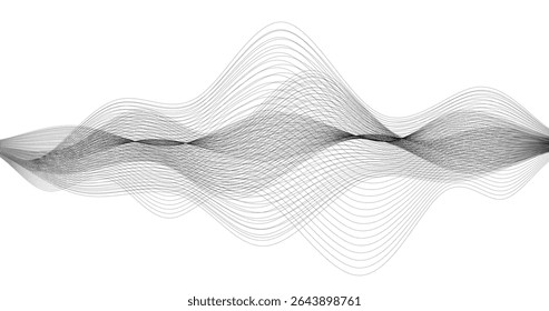 horizon analog wave on a white background Design element Vector illustration