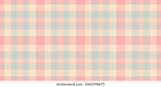 Horizon check vector textile, nostalgic seamless background texture. Filigree pattern fabric tartan plaid in light and white color.
