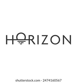 tipografía del logotipo de la marca conceptual horizon