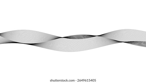 Ilustração do vetor da trilha das ondas de frequência do horizonte Projeto científico