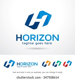 Horizon Letter H Logo Template Design Vector 