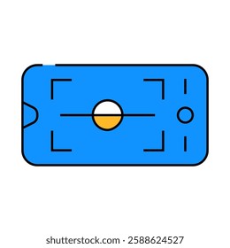 horizon level phone camera line icon vector. horizon level phone camera sign. isolated symbol illustration