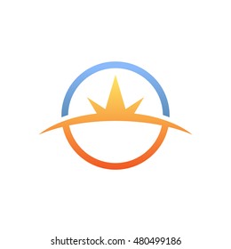 Horizon Light. Circle logo concept