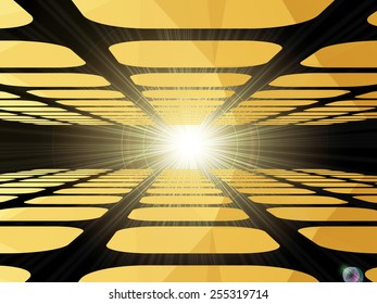 Horizon lights abstract vector background
