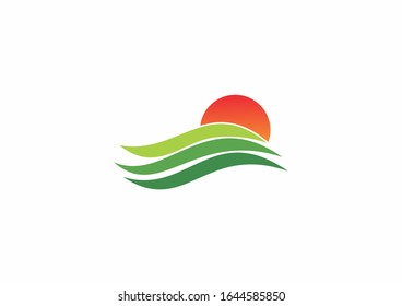 the horizon logo concept design template