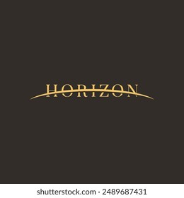 Horizon Logo Vektorgrafik Design. Sun-Symbol