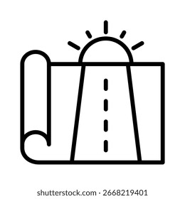 Horizon Map Icon Element for Design