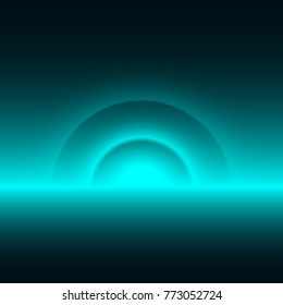 Horizon And The Moon Background