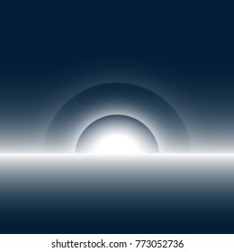 Horizon And The Moon Background