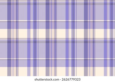 Horizon plaid pattern fabric, good textile vector background. Hounds tooth check tartan seamless texture in indigo and old lace colors palette.