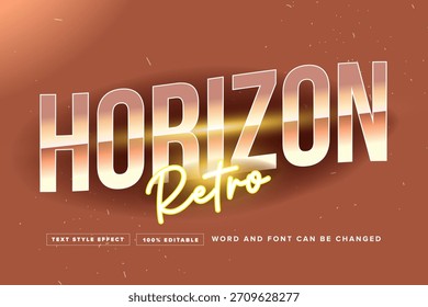 Horizon Retro text effect editable