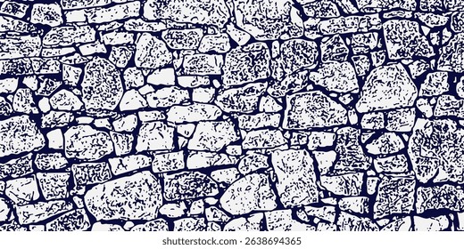 horizon Stones wall vector. Wall stones vector form.