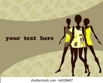 Horizontal 1960's retro banner in light colors (EPS10); jpg version also available