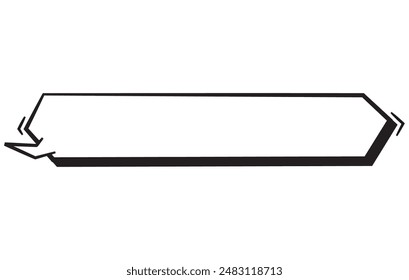 Horizontal 3D cool speech bubble