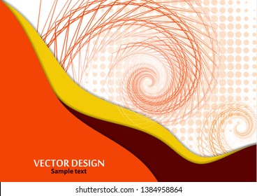 Horizontal A4 banner with a 3D abstract background of bright paper cut waves, transformation shapes. Contrast colors. Vector design layout for presentations, flyers, posters.