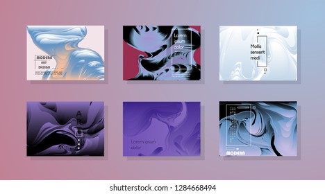 Horizontal A4 Modern abstract covers set. Geometric shapes composition. Eps10 vector. 