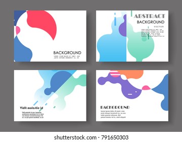 Horizontal A4 Modern abstract covers set. Geometric shapes composition. Eps10 vector. 