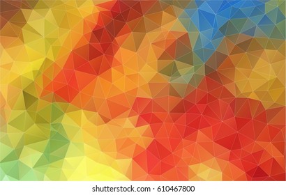 Horizontal Abstract 2D geometric colorful background