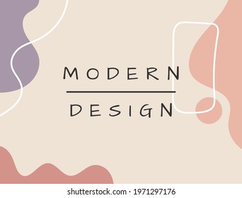 Horizontal abstract background. Drawn by hand. Modern design template. Vector illustration.