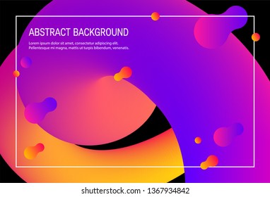 Horizontal abstract background with modern gradient. Vector template for banners, cards, posters in realistic 3d style.