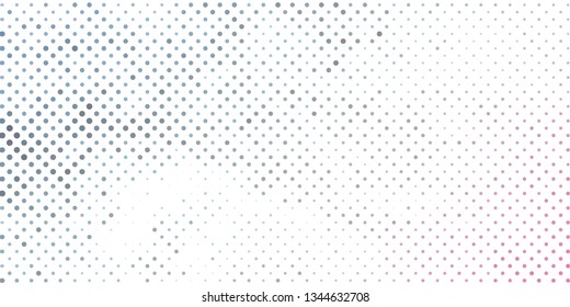 Horizontal abstract background with spotted halftone effect. Dots pattern.