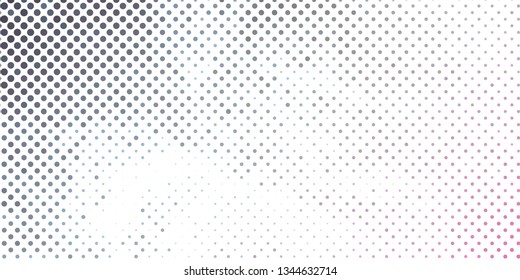 Horizontal abstract background with spotted halftone effect. Dots pattern.