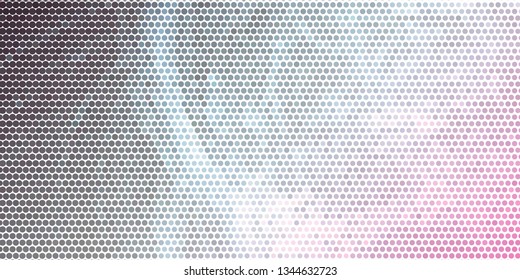 Horizontal abstract background with spotted halftone effect. Dots pattern.