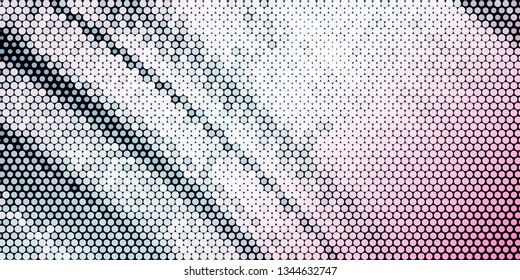 Horizontal abstract background with spotted halftone effect. Dots pattern.