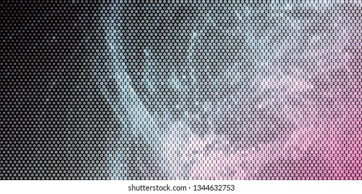 Horizontal abstract background with spotted halftone effect. Dots pattern.