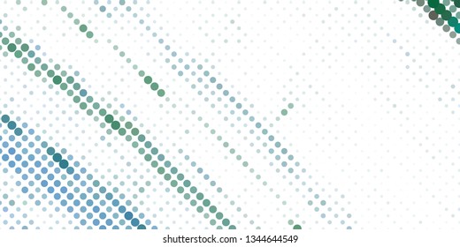 Horizontal abstract background with spotted halftone effect. Dots pattern.