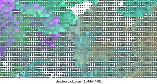 Horizontal abstract background with spotted halftone effect. Dots pattern.